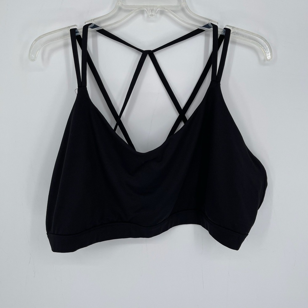 Old Navy Women's‎ Black Strappy Light Support Sports Bra Size 3X